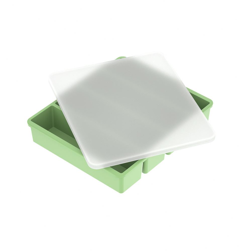Silicone Butter Molds with Lid Non Stick Butter Tray Ice Cube Molds Multifunctional Food Container for Store Soups Sauces