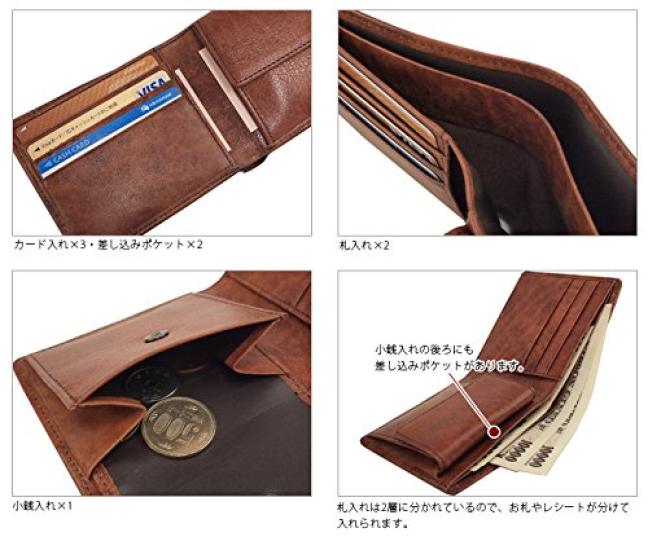 LUGARD G3 Bifold Leather Wallet with Coin Purse, Made In Japan, 5205 Brown (40)