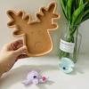 Christmas Series Style Handmade Creative Shape Elk Tray Silicone Mold Cute Deer Head Nut Storage Tray Cement Mold Home Decor