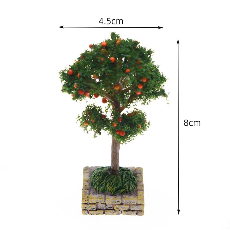 1Pcs 1:12 Miniature Orange Tree Landscape Garden Decor Accessories For Dollhouse Decoration