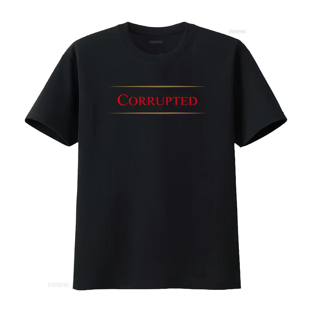 T-shirt Corrupted Gamer Poe Ispirata a Path Of Exile con Suffix Affisso Bottino e Design Orb di Vaal Streetwear Lavato Vintage