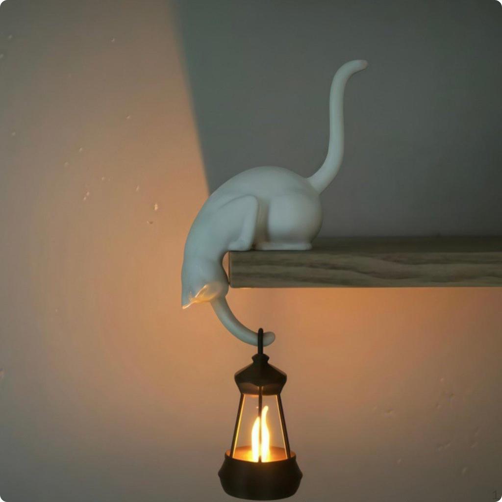 3D Printed Cat Hook Cute Feline Wall Simple To Mount Key Holder for Entryway, Desk