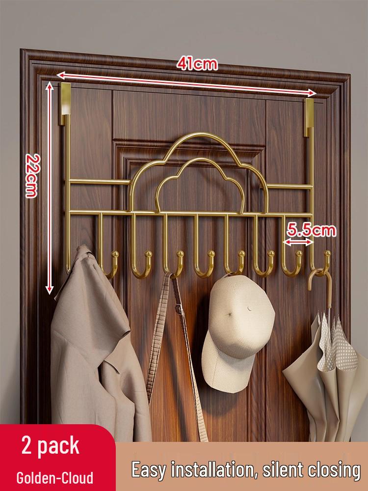 Door-Mounted Hook & Storage Rack for Clothes, Coats, and More