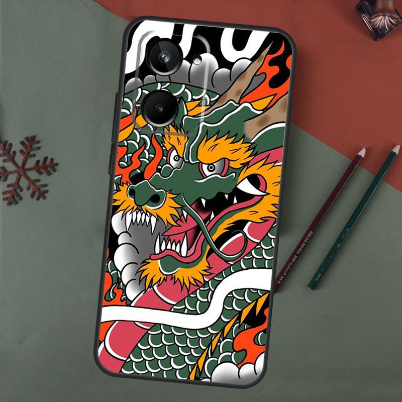 DRAGON TATTOO JAPANESE Case For Realme C75 C65 C67 C71 C63 C61 C55 C51 C53 C35 11 12 13 14 15 Pro Plus GT6 GT7 Pro