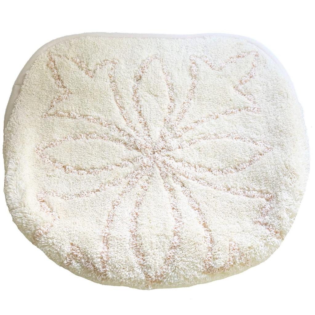 Senko Blason Toilet Lid Cover, Adhesive, Multi-Type, White, with Elegant Crest Pattern, 38916