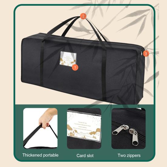 Christmas Wreath Storage Bag Wrapping Paper Organizers with Handle Zipper Closure Waterproof