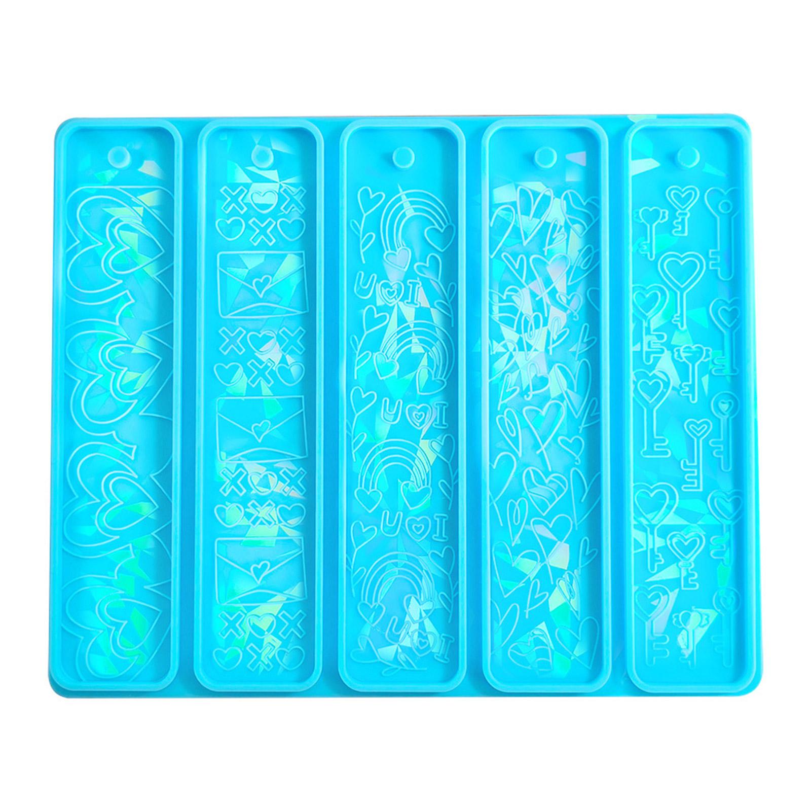 

Прямоугольная закладка Силиконовая форма Голографические лазеры Форма для изготовления закладок DIY Ремесло Сердце Формы для эпоксидной смолы Инструмент ручной работы 1