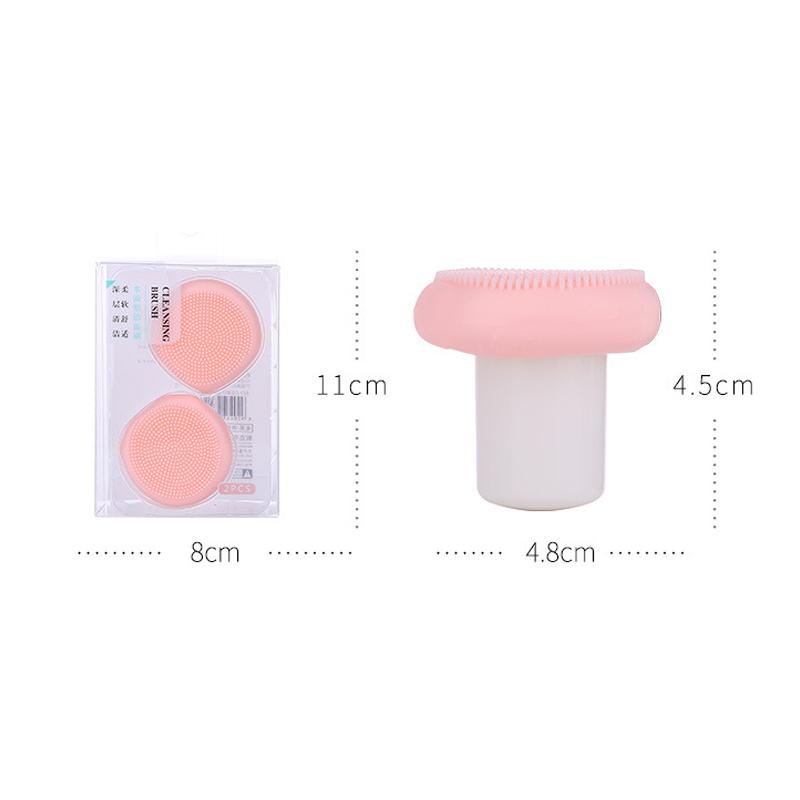 Silikon Beauty Waschpad Gesichtspeeling Mitesser Gesichtsreinigungsbürstenwerkzeug Weiche Tiefenreinigung Zufällige Farbe