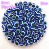 New Jewelry Resin Spacer Beads Ball Mixed Evil Eye Pattern About 50pcs 8mm( 5/16") Dia, Hole: Approx 2.0mm
