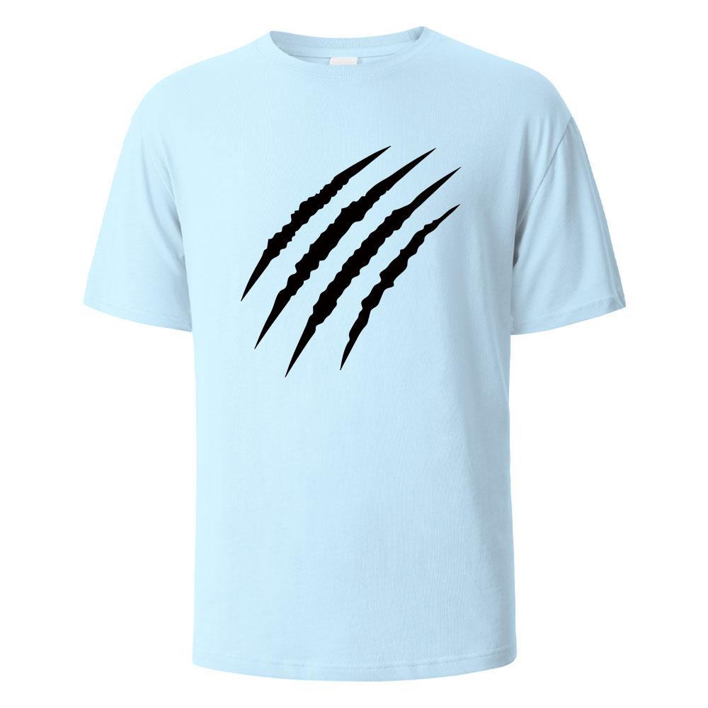 Claw Marks Simplicity Graphic TShirts Summer Breathable Comfortable Pure Cotton Tops For Men Women Oneck Oversize Men Clothing