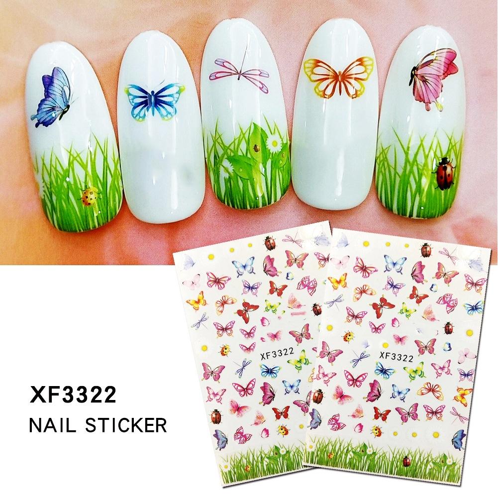 13pcs Nail Art Sticker Self Adhesive Nail Decoration DIY Manicure Decals Tool
