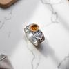 Genuine Citrine Gemstone 925 Sterling Silver Jewelry Handmade Ring For Women RR-16-7
