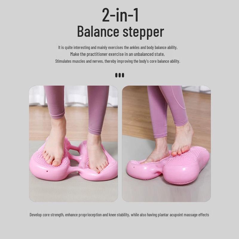 Inflatable Foot Stepper for Women's Yoga with Massage Function, Silent Home Exerciser