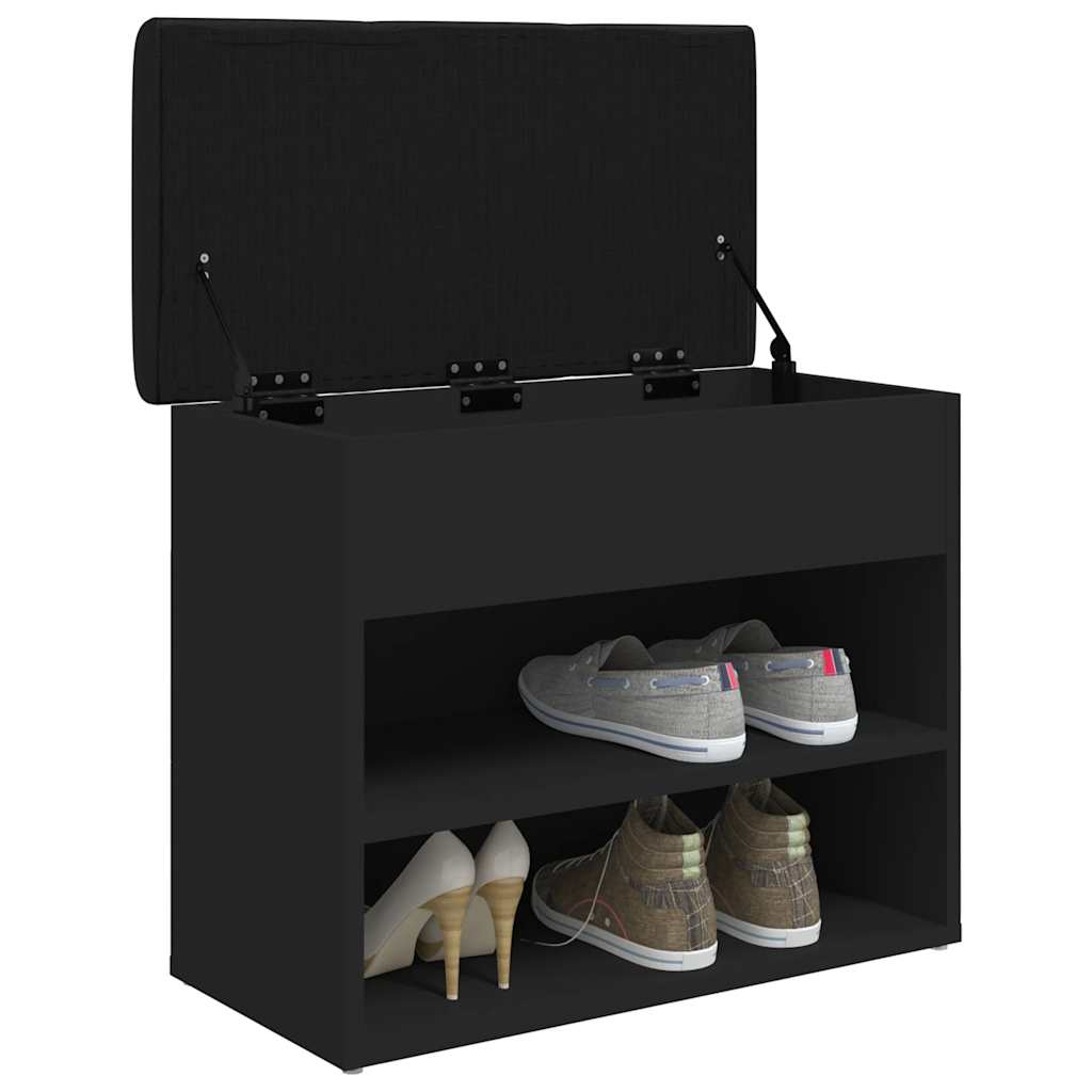 Shoe Bench Black 62x32x50 Cm Particleboard