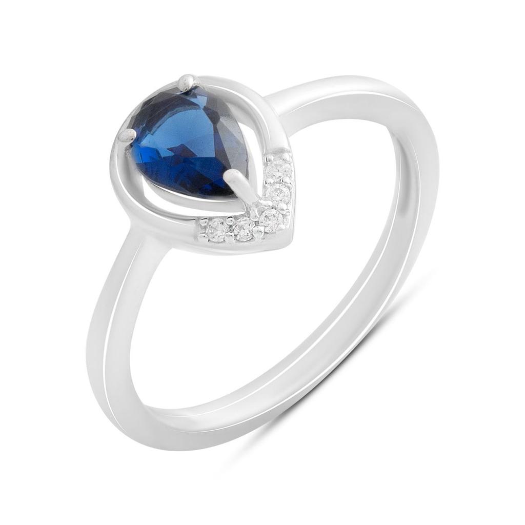 Silver Ring with Nano Sapphire 0.588ct, Item Weight 2.24 Gr (2188957)