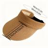 Summer Straw Sun Hat with Wide Brim for, Beach Hat That Can Be Rolled up for Ponytails, Travel Sun Hat