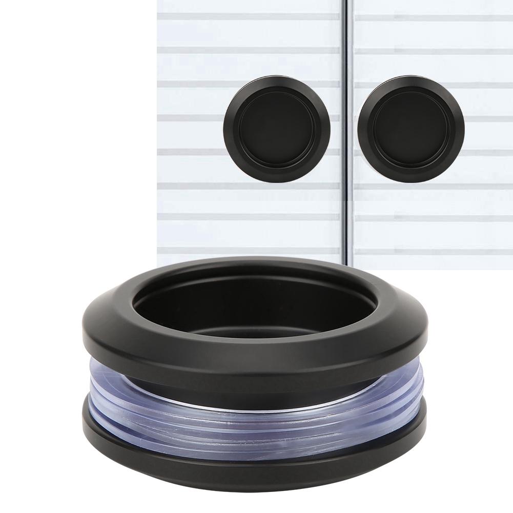 Round Double Side Sliding Door Handle Concealed Bathroom Wood Glass Door Knob Hardware