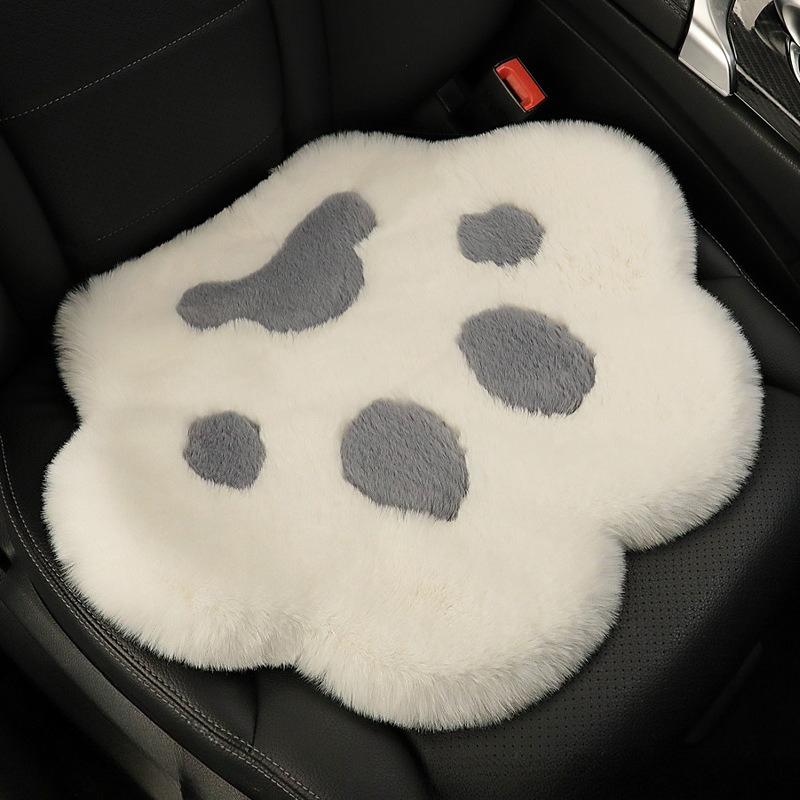 

Зимняя плюшевая подушка на сиденье автомобиля в виде кошачьей лапы с утолщенным и теплым интерьером для всех сезонов, универсальная автомобильная мягкая подушка на сиденье Artificial Plush&Autumn And Winter