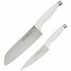 Henckels "HI Style Santoku / Petty 2ks Set White Made in Japan" Santoku Set nožů s malým mečem Dárková nerezová ocel Vhodné do myčky Vyrobeno v Seki City,