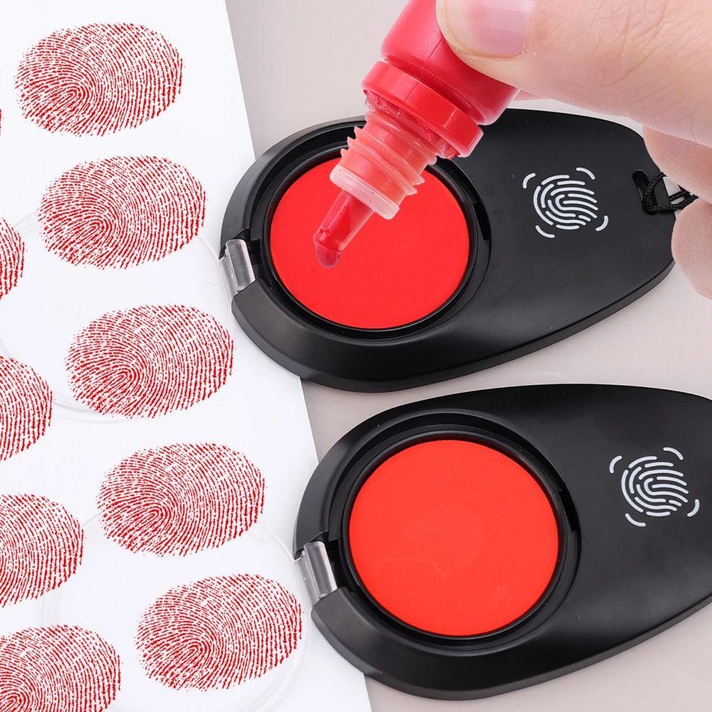 Finger Printing Thumbprint Ink Pad Anti-Fake Red Stamp Pad Mini Finger Signature Inkpad  DIY Crafts