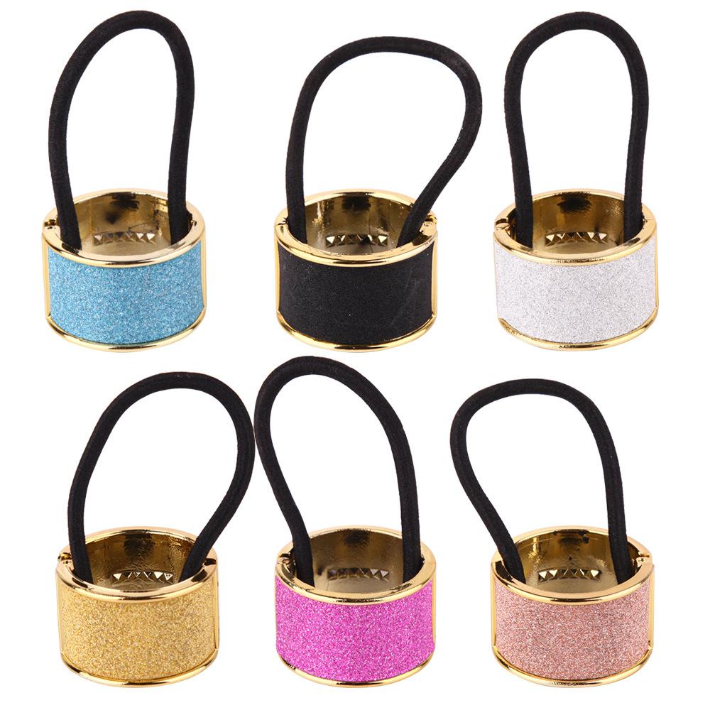 Fermacoda Semplice Fibbia Clip Alta Elasticità Corda per Capelli Moda Semplice Anelli Rotondi per Capelli Copricapo Accessori per Capelli