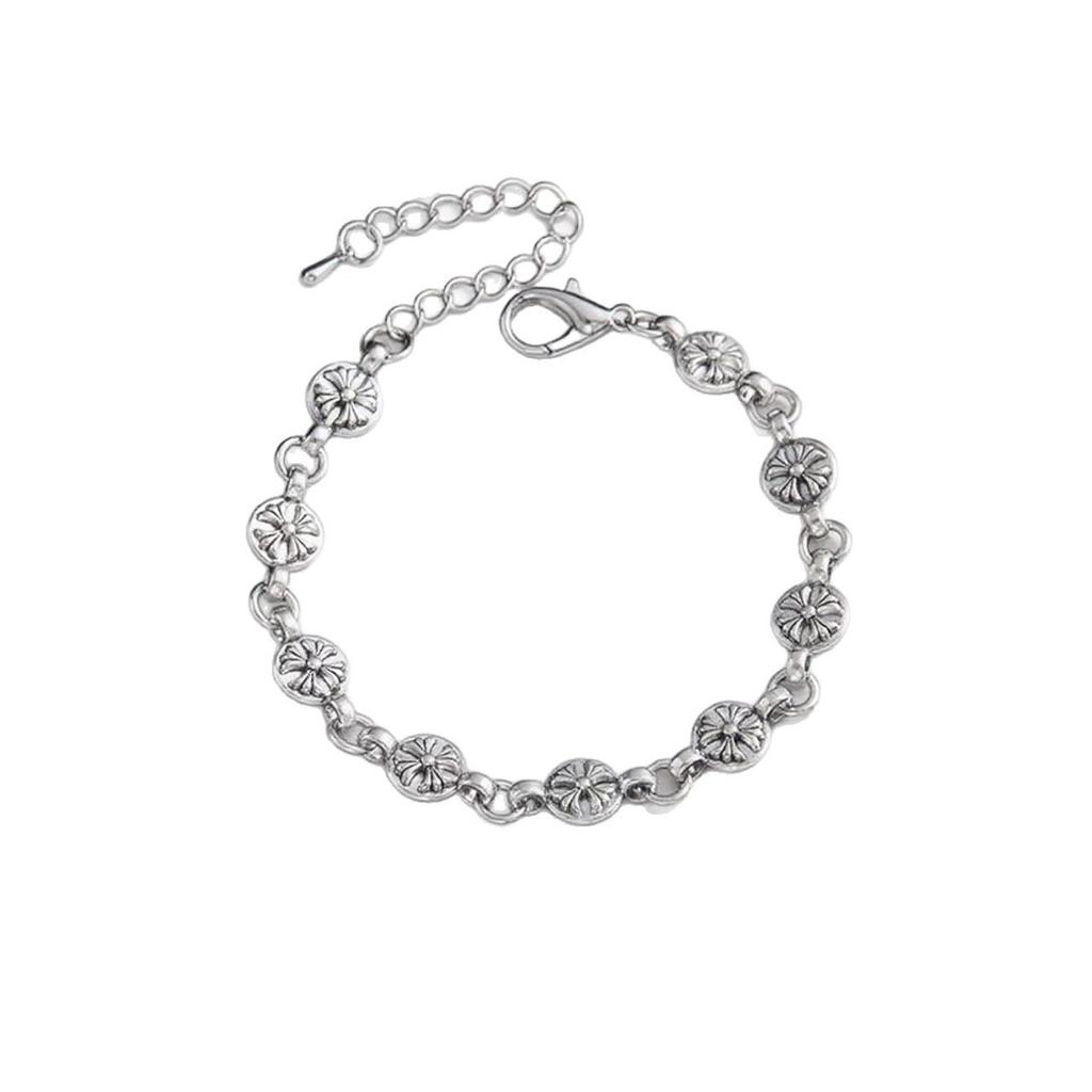 Sydney Snake Snake Jewelry Retro Cross Flower Bracelet Men And Women Couples Trendy Cool Cross Hand Jewelry