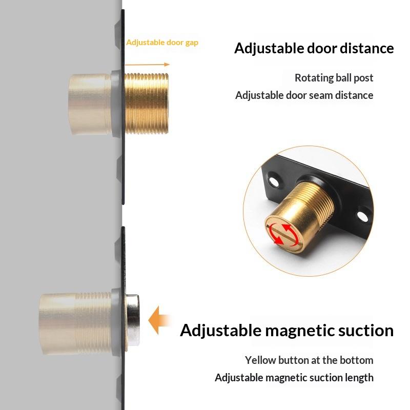 Invisible Magnetic Door Catch Adjustable Strong Magnetic Door Stopper For Hidden Door Cabinet Closet Furniture Hardware