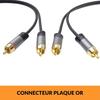 PremiumCord, Câble HQ RCA, 2 RCA Mâles Vers 2 RCA Mâles- Câble De Connexion Audio Vidéo, Pour TV, Smartphones, MP3, HiFi, 1,5 M