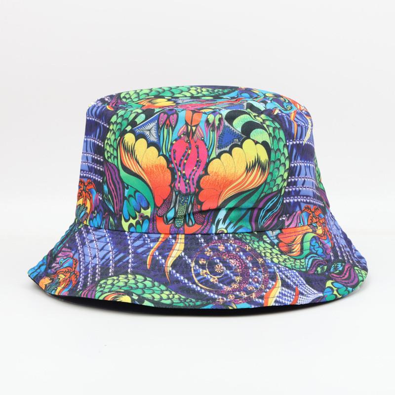 

Fruit Print Retro Cotton Fisherman Hat With Sunshade For Outdoor Activities Color G