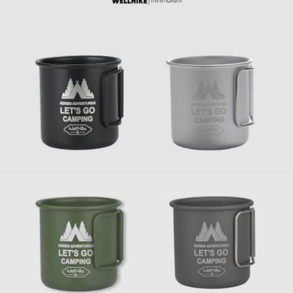 Portable Camping Aluminium Alloy Cup Foldable Handle Beer Coffee Mug  Kitchen Equipment