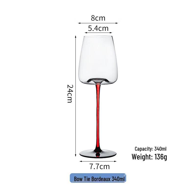 Plastic Wine Glass with Red Stem and Black Base