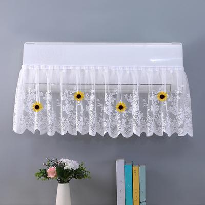 Lace Air Conditioner Cover Wall Mounted Air Conditioning Floral Dust Covers Washable Hanging Windshield Curtain Home Decor
