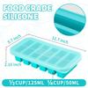 Silicone Freezer Trays with Lid,6 Cup Soup Freezer Container large Ice Cube Molds with Reinforced Steel Ring Top for freezing Soup Sauce Broth