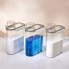 Sealed Laundry Detergent Jar Transparent Storage Bottle Detergent Powder Box Prevents Dampness for Laundry Room Bathroom
