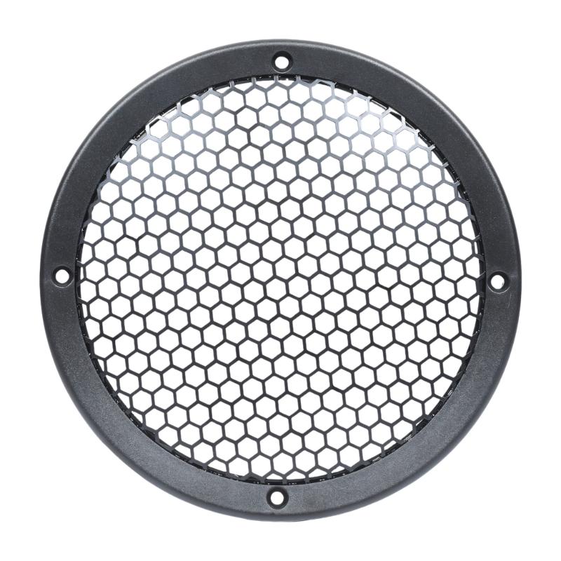 Speaker Cover with Cell Pattern Center, Black Circular Front Guard for Sound Cabinet Repair and Box Project Use