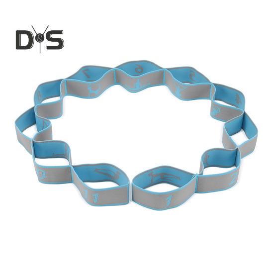 Yoga Stretching Strap with 11 Loop Physical Therapy Pilates Ballet Dance Body Leg Stretcher Elastic Band Home Gym Workout Resistance Band