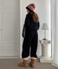 Baseukala [Set] Loose Fit Hoodie+Pants Knit Set-Up (4Colors)