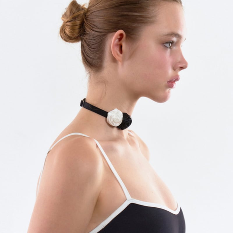 VINAJ Double Jenny Rose Choker (Black)