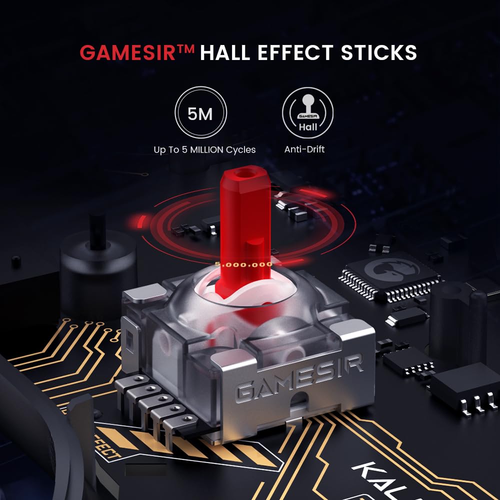 GameSir Kaleid Wired Controller for Xbox One Xbox Series featuring Hall Effect Sticks Analog PC Steam Game Compatible & X/S, & Triggers, Gamepad,