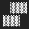 Black Hexagonal Car Window Vinyls Decals 2PCS Pack Rear Side Window Sticker For Enhanced Privacy And Trendy Appearance