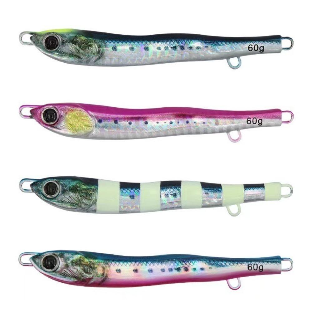 3D Print Jig Lure Treble Hook Jigging Bait Metal Jig Glow Jig  Fishing