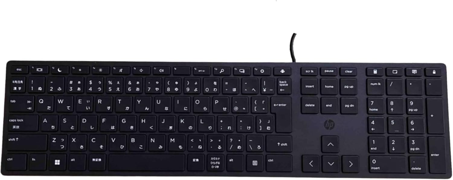 

HP Wired USB Slim 320K Japanese Layout Keyboard