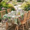 Stylish Florals Print Tablecloth Multipurpose Polyester Materials for Dining Party Home Decoration