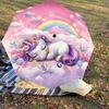 1PC Unicorn Rainbow Umbrella-8-Rib Reinforced Portable Folding Travel Suitable for All Seasons Outdoor Daily Use  -J0361