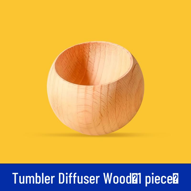 Tumbler Wooden Diffuser: Long-lasting Fireless Aromatherapy, Mosquito Repellent, Floral Water Fragrance for Home, Car, Indoor Use