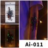 Rikalong Cross-border Halloween Luminous Temporary Spider Tattoo Stickers - Realistic & Scary Designs