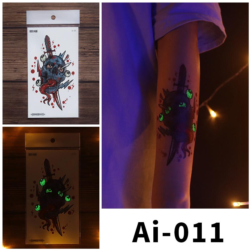 Rikalong Cross-border Halloween Luminous Temporary Spider Tattoo Stickers - Realistic & Scary Designs