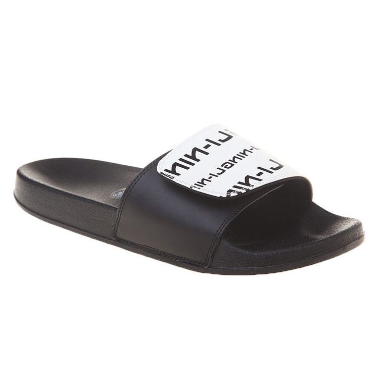 Li-Ning Comfortable Versatile Casual Silent Slide Sandals Men Footwear Black White AGAR021-1
