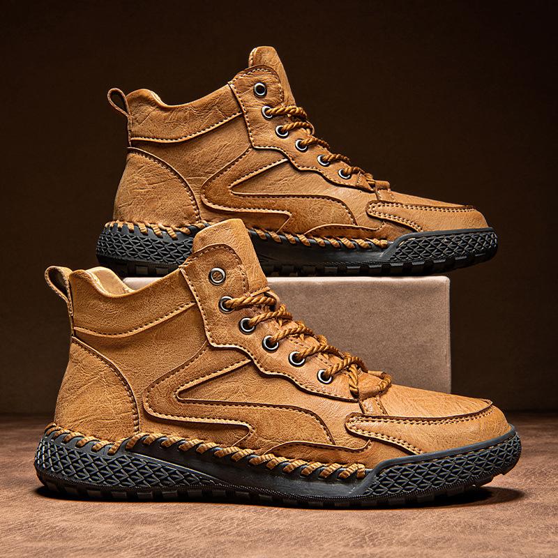

Leather men s shoes sports and leisure shoes outdoor hiking shoes large size cotton new 46