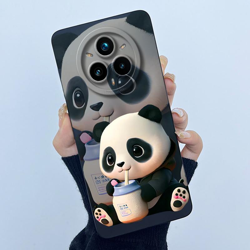 Case For Realme 14 Pro Plus Pro+ 5G 2025 Cute Panda Sweet Girls Silicone Soft Back Cover Ultrathin Scratch Protective Casing
